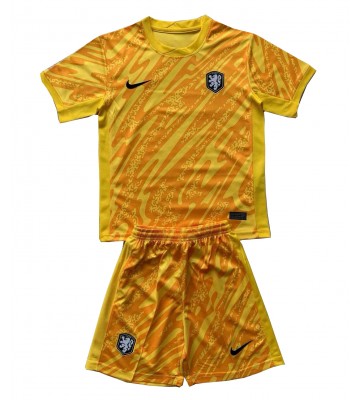 Netherlands Goalkeeper Replica Away Stadium Kit for Kids Euro 2024 Short Sleeve (+ pants)